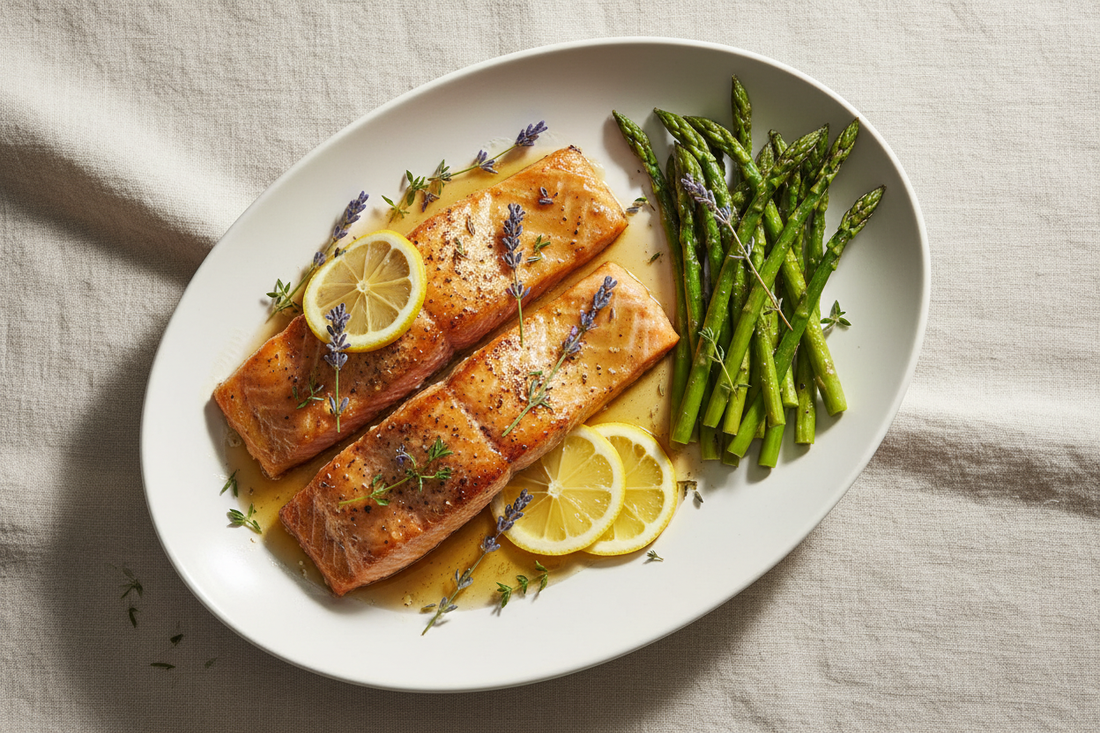 Lavender Honey Glazed Salmon