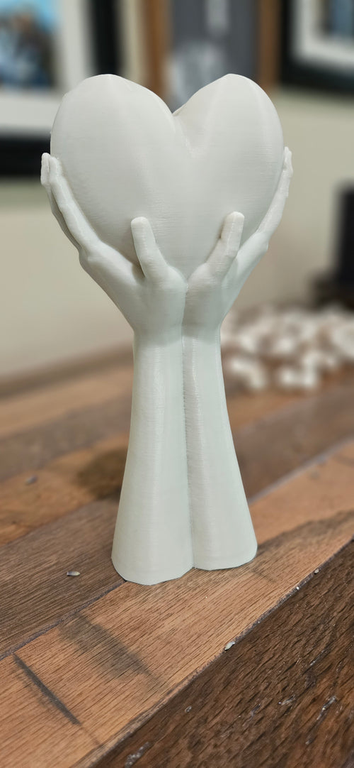 3D Printed Hands Heart Vase