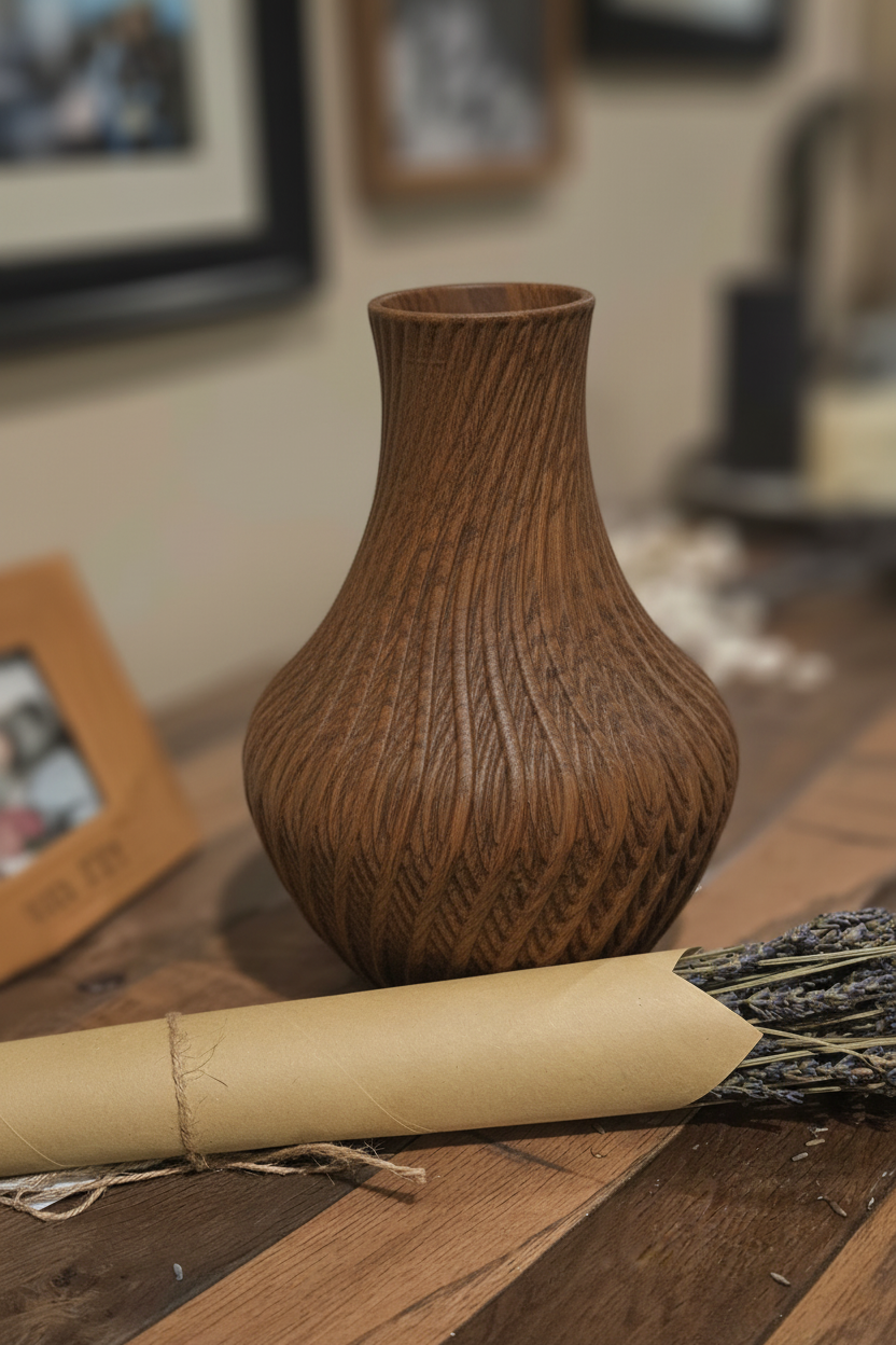 Quell Vase - Dark Oak